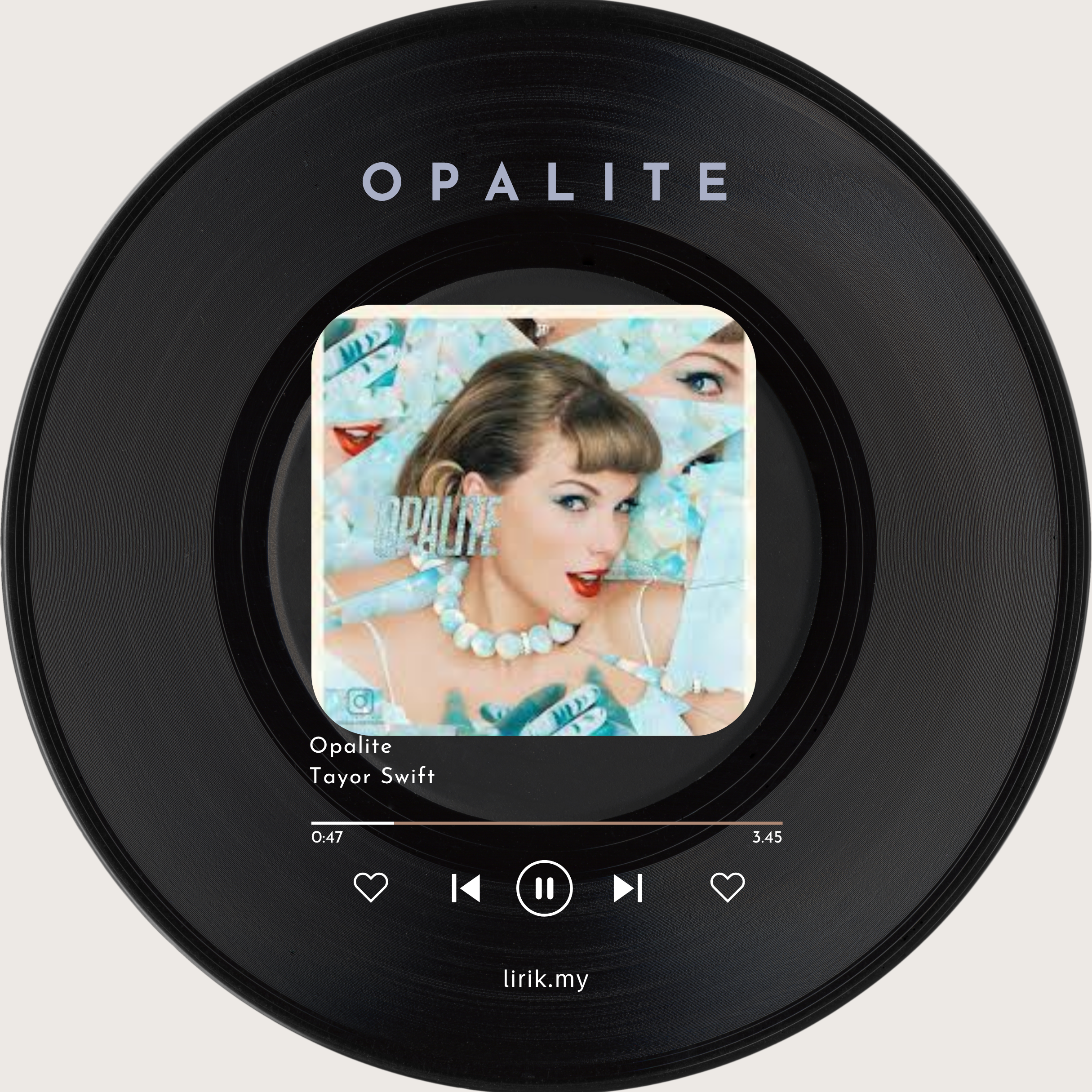 Lirik Lagu opalit -Taylor Swift