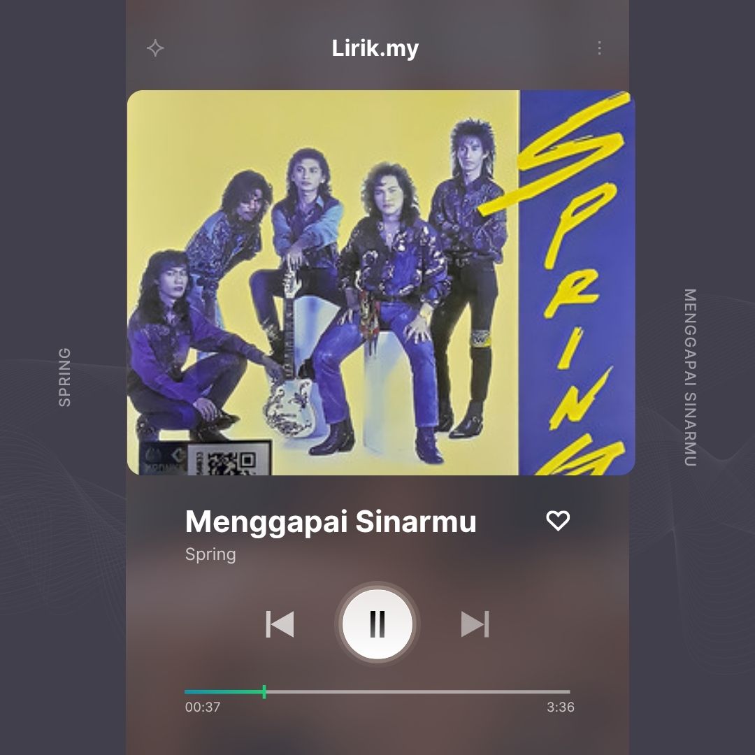 Lirik Lagu Menggapai Sinarmu- Spring